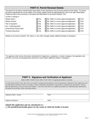 Form ECY040-174 Renewal Application for a Solid Waste Permit - Washington, Page 2