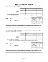 Form ECY020-116 Gasoline Cargo Tank Annual Certification - Washington, Page 2