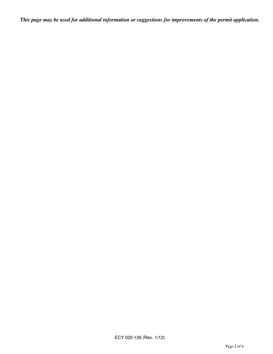 Form ECY020-126 Agricultural Burn Permit Application for Field Burning - Washington, Page 2