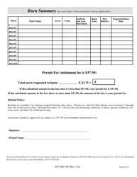 Form ECY020-126 Agricultural Burn Permit Application for Field Burning - Washington, Page 6