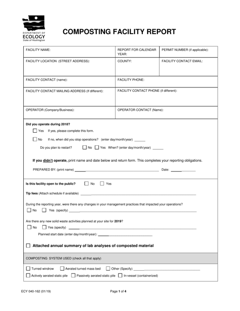 Form ECY040-162  Printable Pdf