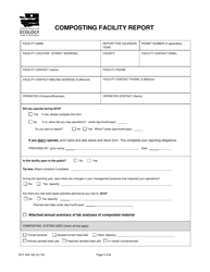 Form ECY040-162 Composting Facility Report - Washington