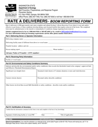 Document preview: Form ECY070-215 Rate a Deliverers - Boom Reporting Form - Washington