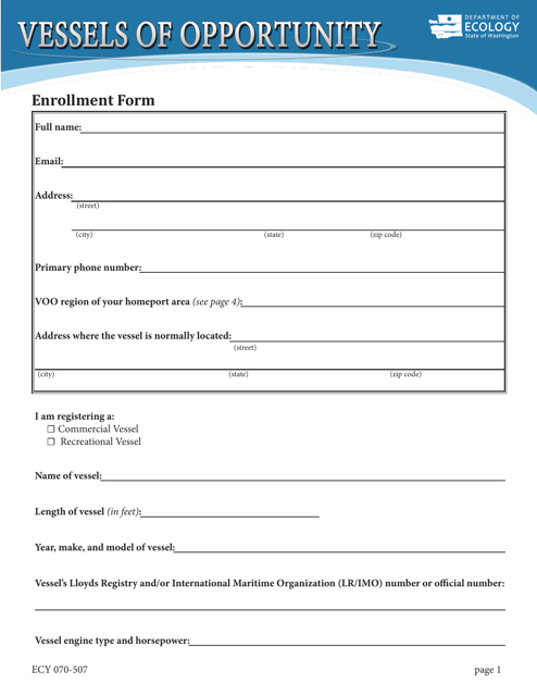 Form ECY070-507  Printable Pdf