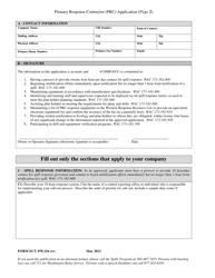 Form ECY070-216 Primary Response Contractors Application - Washington, Page 2