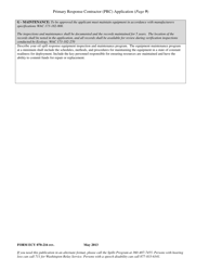 Form ECY070-216 Primary Response Contractors Application - Washington, Page 9