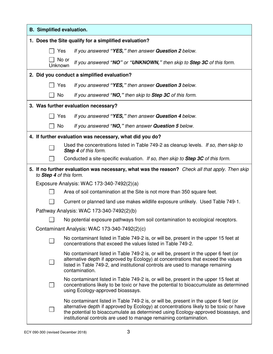 Form ECY090-300 Terrestrial Ecological Evaluation - Washington, Page 3