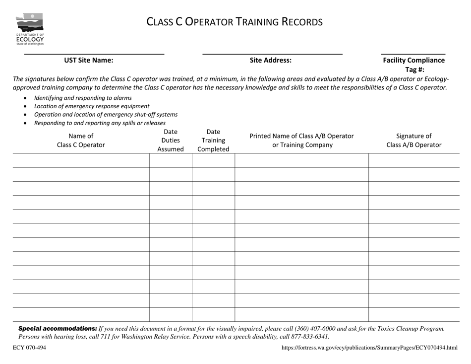 Form ecy070 494 fill out sign online and download printable pdf
