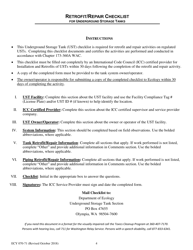 Form ECY070-71 &quot;Retrofit/Repair Checklist for Underground Storage Tank&quot; - Washington, Page 4