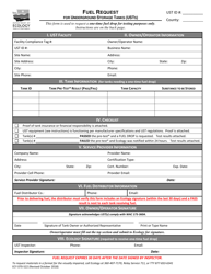 Form ECY070-522 Fuel Request for Underground Storage Tanks (Usts) - Washington