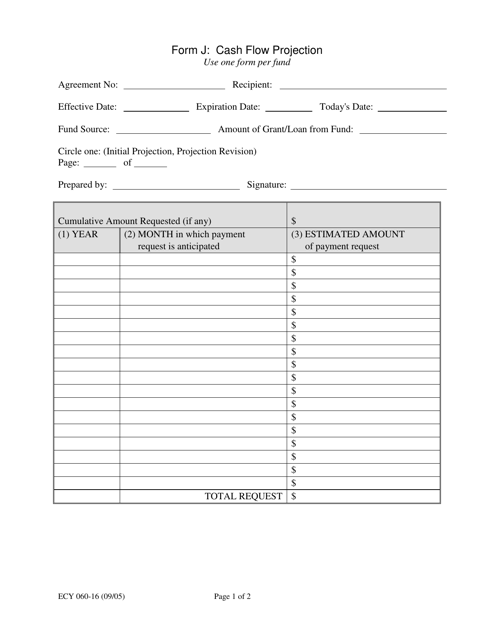 Form ECY060-16 (J)  Printable Pdf