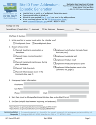 Document preview: Form ECY070-602 Site Id Form Addendum: Episodic Generation - Washington