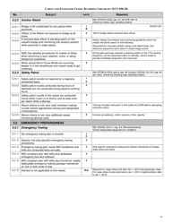Form ECY050-38 Cargo and Passenger Vessel Boarding Checklist - Full Version - Washington, Page 11