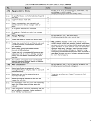 Form ECY050-38 Cargo and Passenger Vessel Boarding Checklist - Full Version - Washington, Page 9