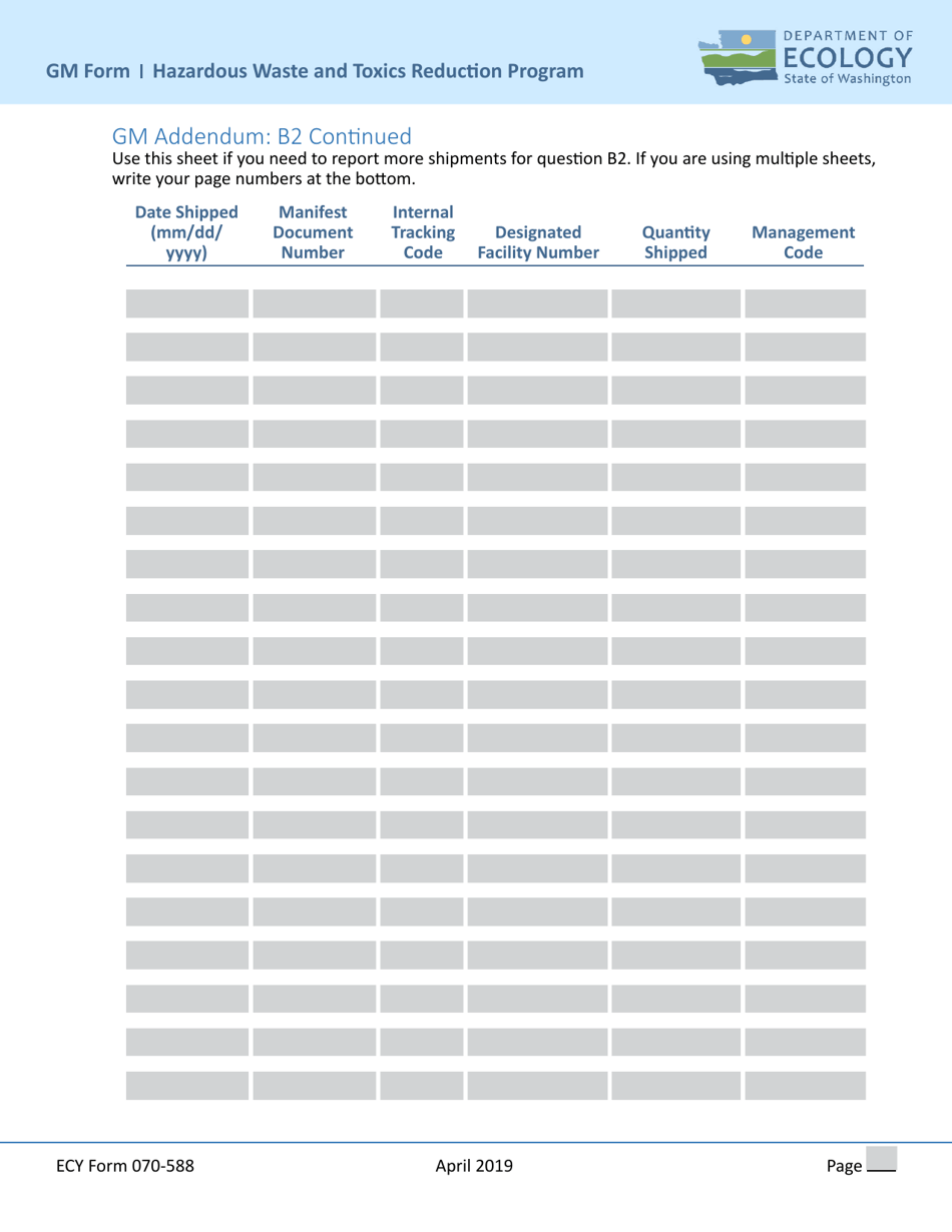 Form ECY070-588 Generation and Management (Gm) Form - Washington, Page 3