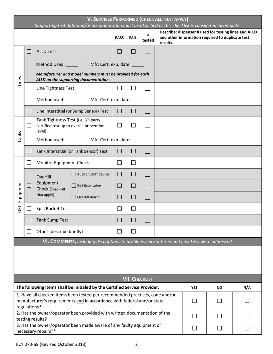 Form ECY070-69 - Fill Out, Sign Online and Download Printable PDF ...