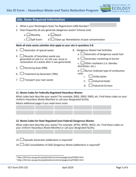 Form ECY070-133 Notification of Dangerous Waste Site Identification (Id) Form - Washington, Page 5