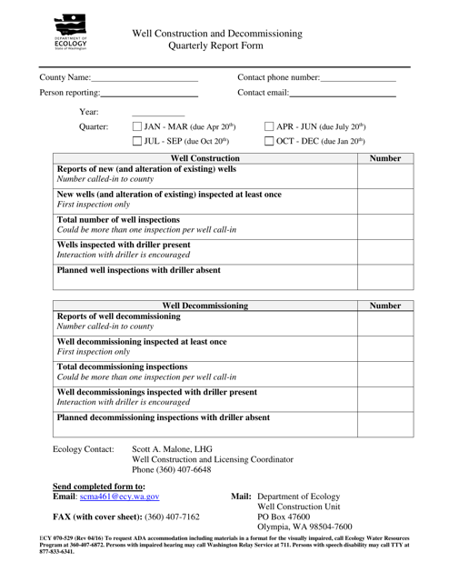Form ECY070-529  Printable Pdf