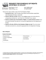 Document preview: Form ECY070-604 Request for Schedule of Rights - Washington