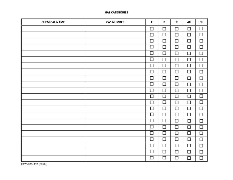 Form ECY070-307 Washington State Emergency Response Commission Section 311 Reporting Form (Epcra) - Washington, Page 2