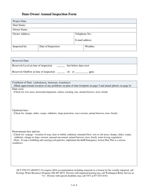 Form ECY070-572  Printable Pdf