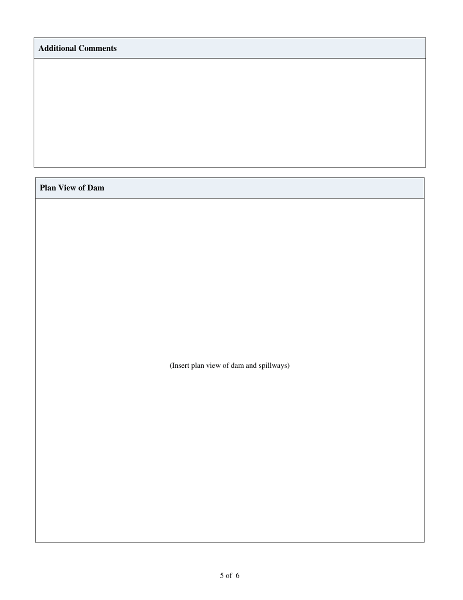 Form ECY070-572 Dam Owner Annual Inspection Form - Washington, Page 5
