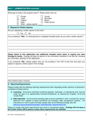 Form ECY020-74 Voluntary Cleanup Program Application Form - Washington, Page 3