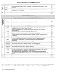 Form ECY070-384 Dangerous Waste Regulations Self-audit Checklist - Washington, Page 4