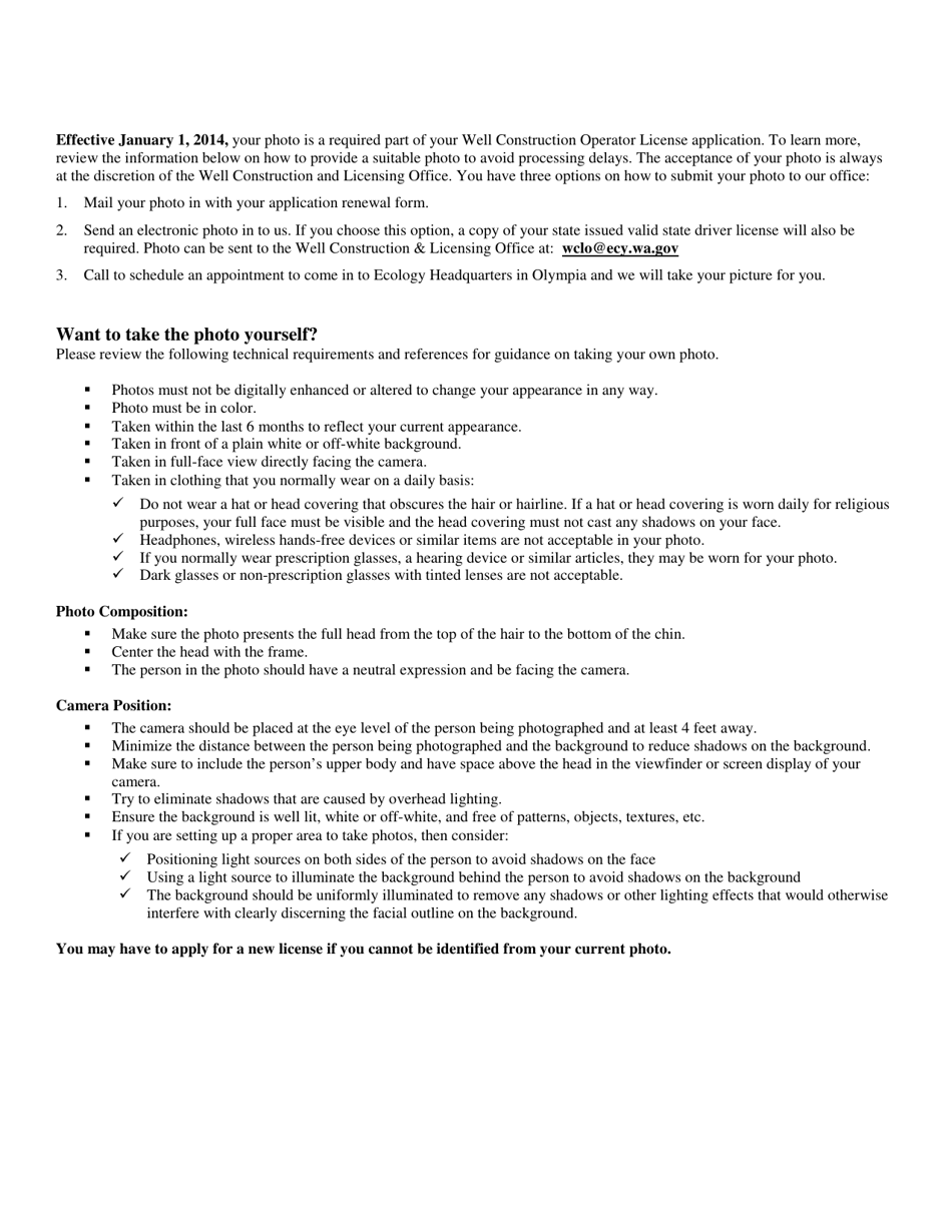 Form ECY050-1-22 Well Construction Operators Renewal License Application - Washington, Page 2