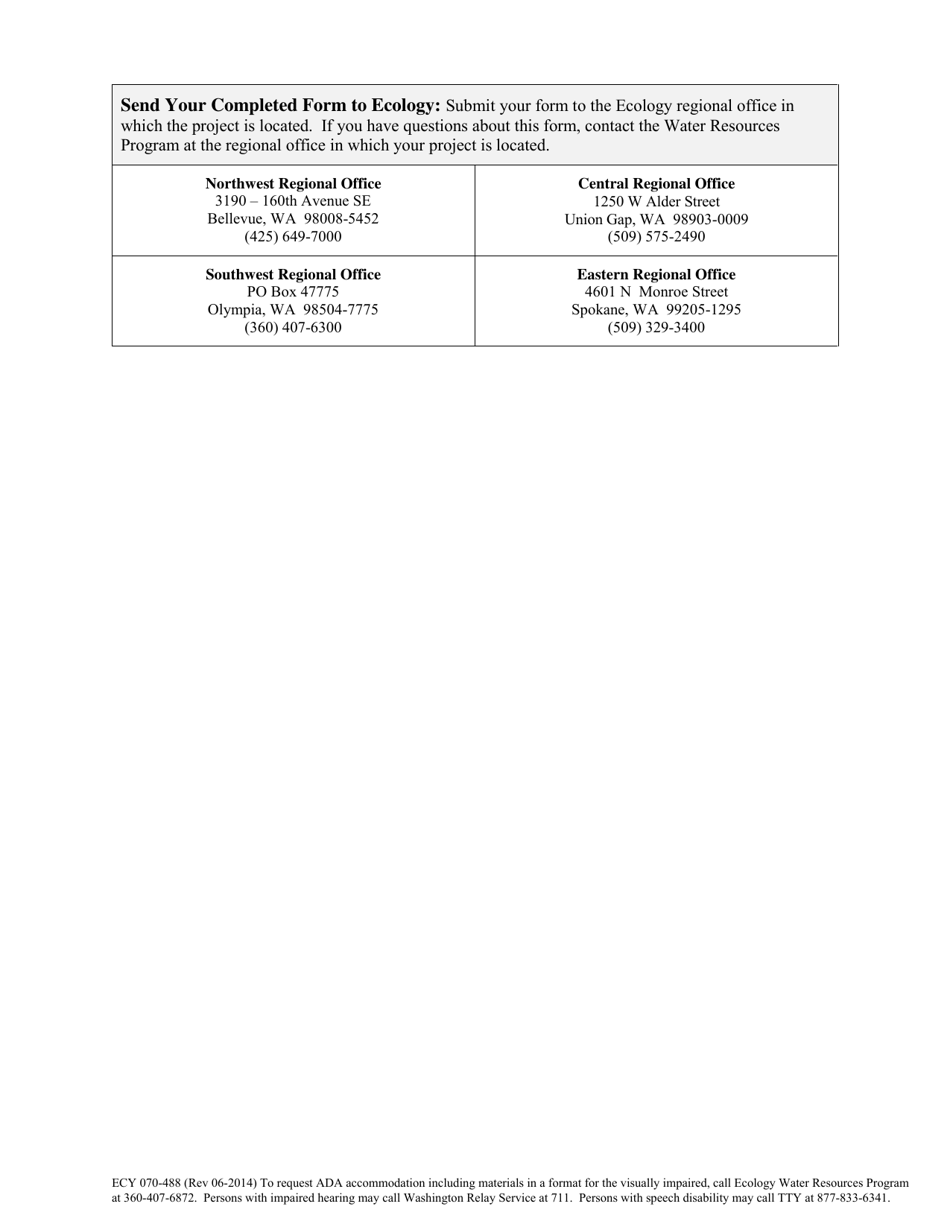 Form ECY070-488 Donation of a Water Right to the State Trust Water Right Program - Washington, Page 5