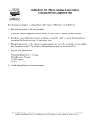 Form ECY070-222 Odessa Subarea Conservation Relinquishment Exception Form - Washington, Page 2