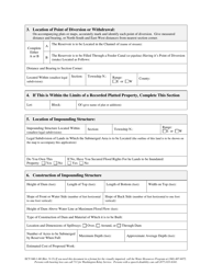 Form ECY040-1-60 Application for Reservoir Permit - Washington, Page 2