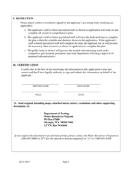 Form ECY020-7 Agricultural Water Supply Facilities Grant Application for Comprehensive Water Conservation Plan - Washington, Page 4