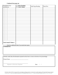 Form ECY070-171 Water Use Data Collection Reporting Form - Washington, Page 2
