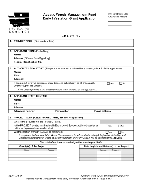 Form ECY070-29  Printable Pdf