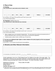 Form ECY040-1-97 Application for Change/Transfer of Water Right - Washington, Page 3