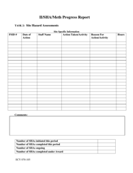 Form ECY070-105 Remedial Action Grant Site Hazard Assessment Program Progress Report for II/Sha/Meth - Washington, Page 2