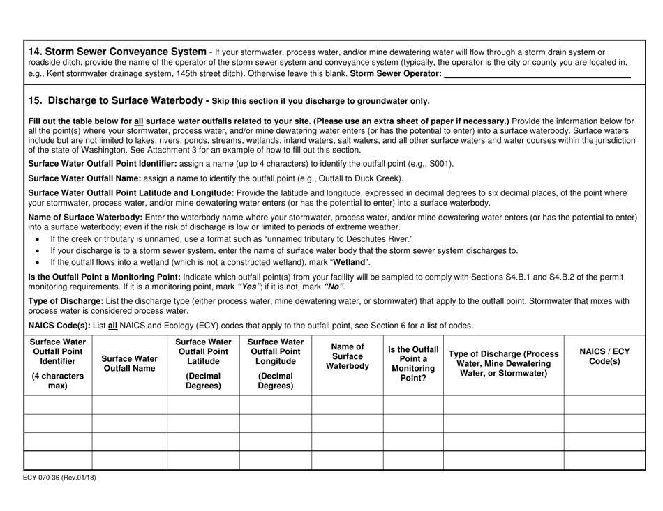 Form ECY070-36 Sand and Gravel Permit Portable Beginning of Operations Notice - Washington, Page 4