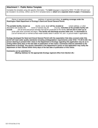 Form ECY070-36 Sand and Gravel Permit Portable Beginning of Operations Notice - Washington, Page 8