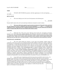 Standard Real Estate Lease Agreement Template - Washington, Page 2