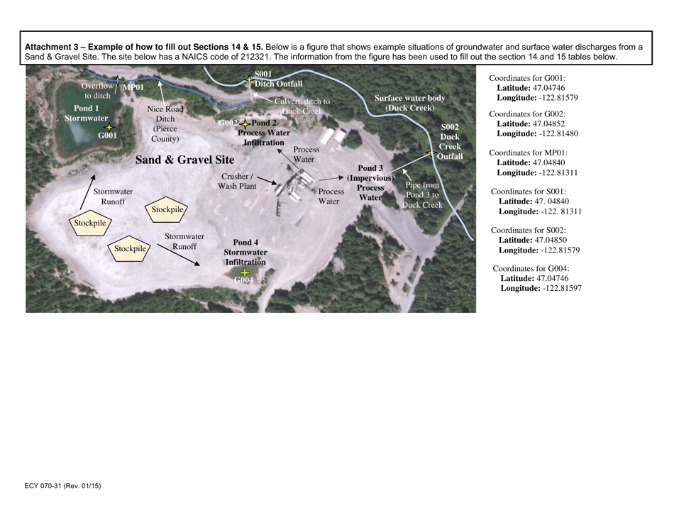 Form ECY070-31 Notice of Intent - Application for Coverage for Non-portable Operations Under the Sand and Gravel General Permit - Washington, Page 10