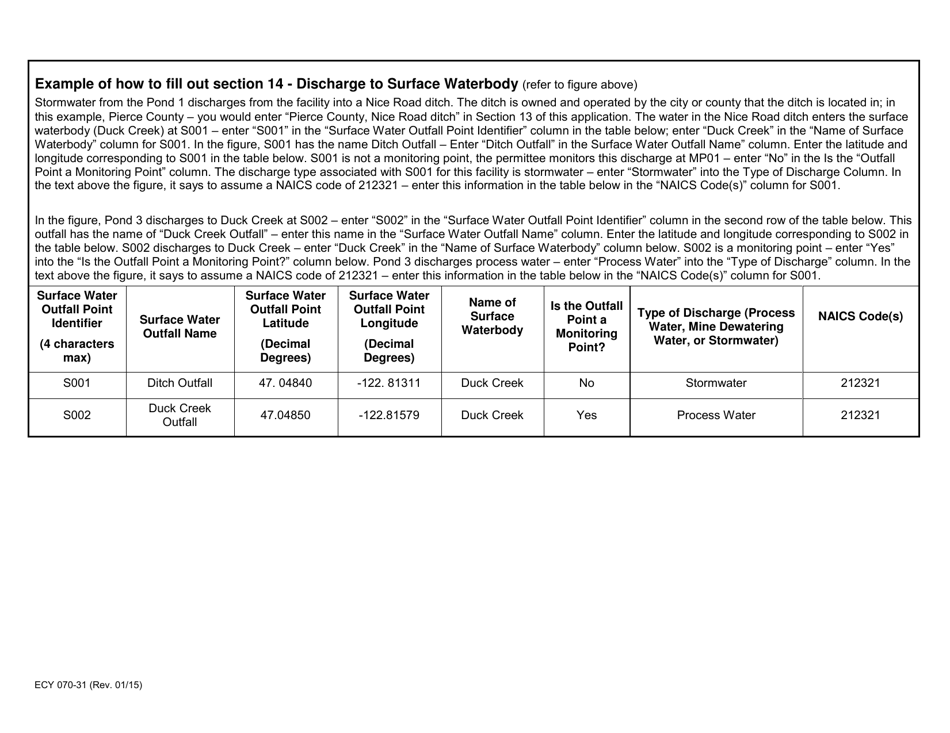 Form ECY070-31 Notice of Intent - Application for Coverage for Non-portable Operations Under the Sand and Gravel General Permit - Washington, Page 12