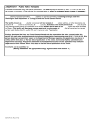 Form ECY070-31 Notice of Intent - Application for Coverage for Non-portable Operations Under the Sand and Gravel General Permit - Washington, Page 8