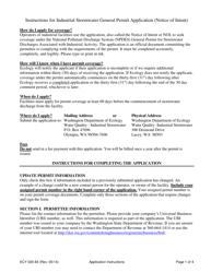 Form ECY020-84 &quot;Industrial Stormwater General Permit Application Form (Notice of Intent)&quot; - Washington, Page 6