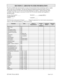 Form ECY040-179 Application for a State Waste Discharge Permit to Discharge Industrial Wastewater to Ground Water by Land Treatment or Application - Washington, Page 15