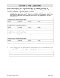 Form ECY040-179 Application for a State Waste Discharge Permit to Discharge Industrial Wastewater to Ground Water by Land Treatment or Application - Washington, Page 17