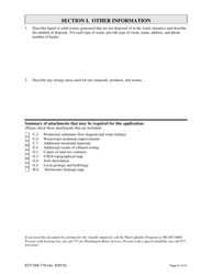 Form ECY040-179 Application for a State Waste Discharge Permit to Discharge Industrial Wastewater to Ground Water by Land Treatment or Application - Washington, Page 21