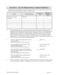 Form ECY040-179 Application for a State Waste Discharge Permit to Discharge Industrial Wastewater to Ground Water by Land Treatment or Application - Washington, Page 4