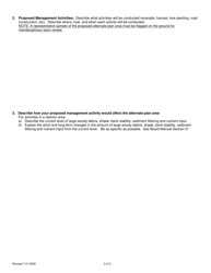 Forest Practices Application/Notification Alternate Plan Form - Washington, Page 2