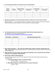 Forest Practices Application/Notification Alternate Plan Form - Washington, Page 3